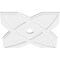 Ekena Millwork Titus Architectural Grade PVC Contemporary Ceiling Medallion, 24"OD x 3"ID x 8 1/4"C x 1"P CMP24TS-03000 - alternate 4